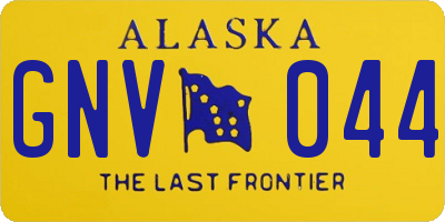 AK license plate GNV044