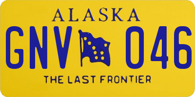 AK license plate GNV046