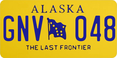 AK license plate GNV048
