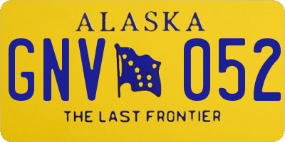 AK license plate GNV052