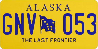 AK license plate GNV053