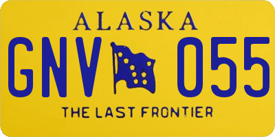 AK license plate GNV055