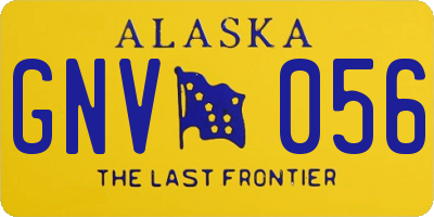 AK license plate GNV056