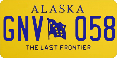 AK license plate GNV058