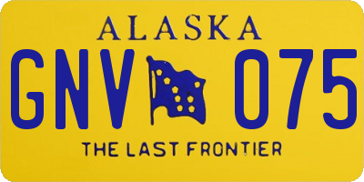 AK license plate GNV075