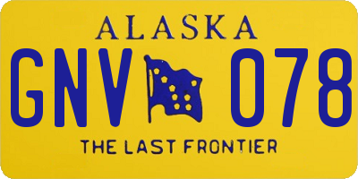 AK license plate GNV078