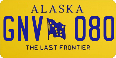 AK license plate GNV080