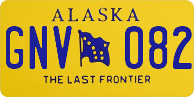 AK license plate GNV082
