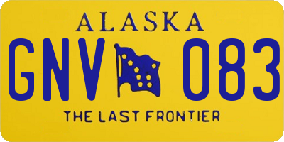 AK license plate GNV083