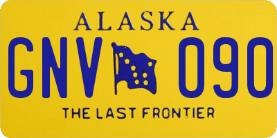 AK license plate GNV090