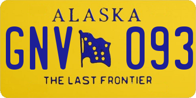 AK license plate GNV093