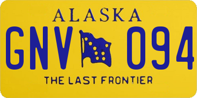 AK license plate GNV094