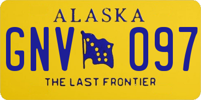 AK license plate GNV097