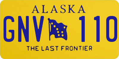 AK license plate GNV110
