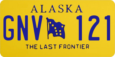 AK license plate GNV121