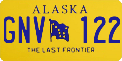 AK license plate GNV122
