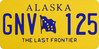 AK license plate GNV125