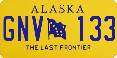 AK license plate GNV133