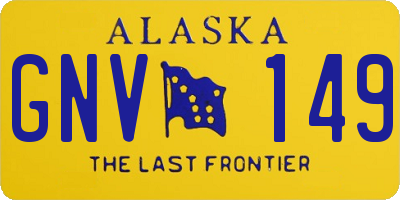 AK license plate GNV149
