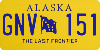 AK license plate GNV151
