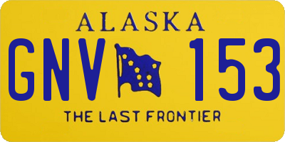 AK license plate GNV153