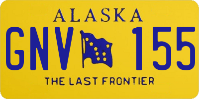 AK license plate GNV155