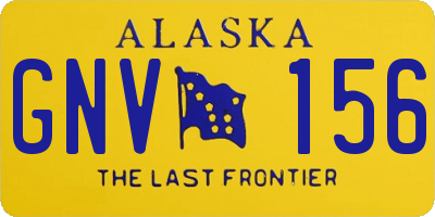 AK license plate GNV156