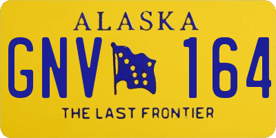 AK license plate GNV164