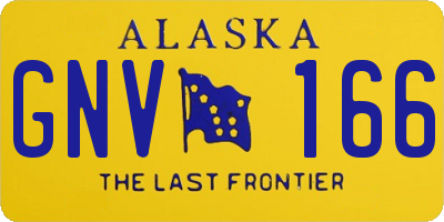 AK license plate GNV166