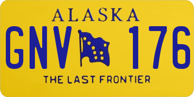 AK license plate GNV176