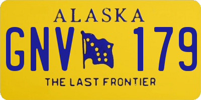 AK license plate GNV179