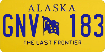 AK license plate GNV183