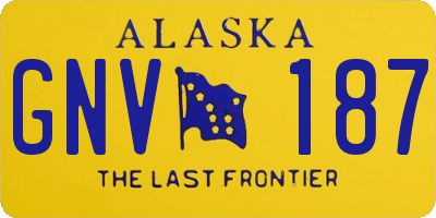 AK license plate GNV187