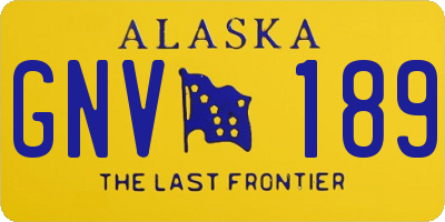 AK license plate GNV189