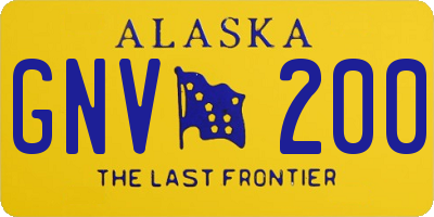 AK license plate GNV200