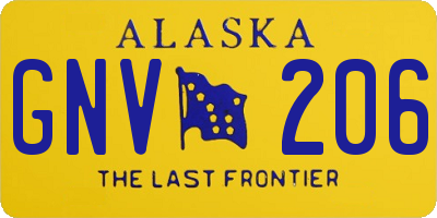 AK license plate GNV206