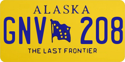 AK license plate GNV208