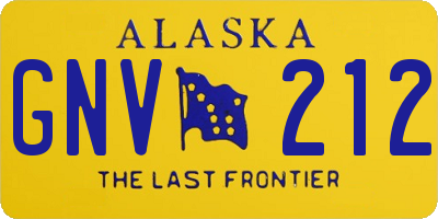 AK license plate GNV212