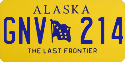 AK license plate GNV214