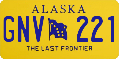 AK license plate GNV221