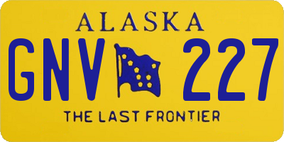 AK license plate GNV227