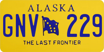 AK license plate GNV229