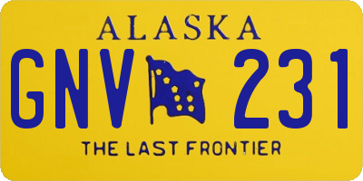 AK license plate GNV231