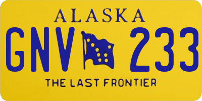 AK license plate GNV233