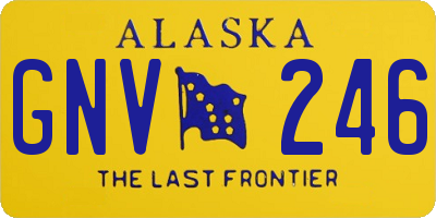 AK license plate GNV246