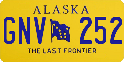 AK license plate GNV252