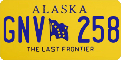 AK license plate GNV258