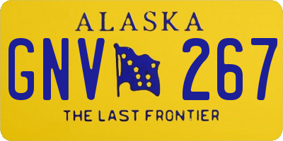 AK license plate GNV267