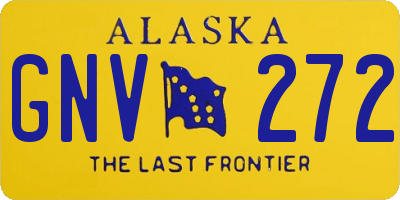 AK license plate GNV272