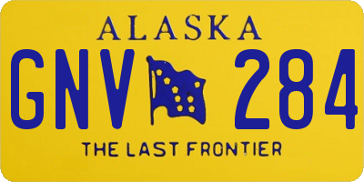 AK license plate GNV284